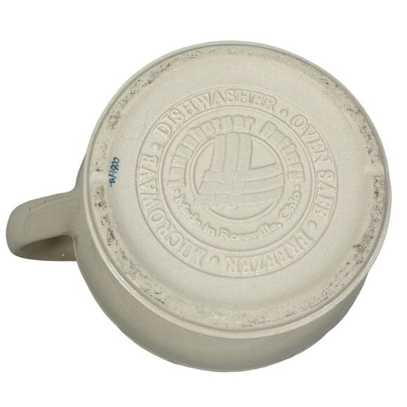 Longaberger Pottery Woven Traditions Blue Milk Juice Pitcher 1 QT USA 5 3/4" - Picture 6 of 8